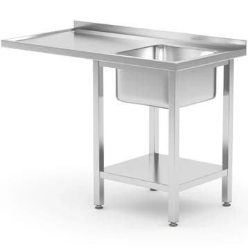 Spoeltafel | RVS | 1 Spoelbak (Rechts) | Bodemschap +, Articles professionnels, Verzenden