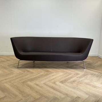 PARRI model JOE  designbank 3-zits, bruin leder, Huis en Inrichting, Gebruikt
