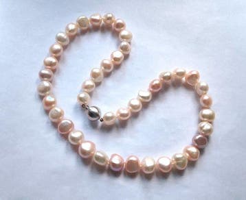 Collier de perles Or blanc 18 carats - perles cultivées