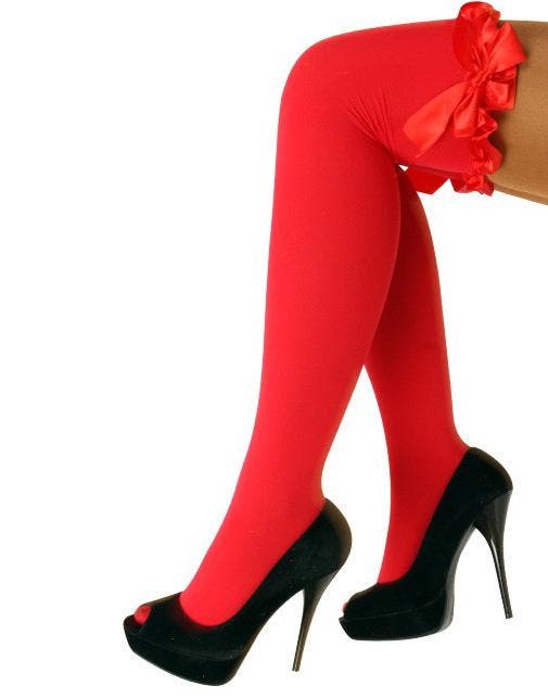 KIMU® Rode Kniekousen Overknee Sokken Strikjes Rood Sexy Sch, Vêtements | Femmes, Costumes de carnaval & Vêtements de fête, Enlèvement ou Envoi