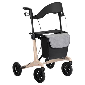 MultiMotion Carbon rollator met softwielen - Maat L - Beige, Ophalen of Verzenden