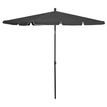 vidaXL Parasol met paal 210x140 cm antracietkleurig, Verzenden, Nieuw