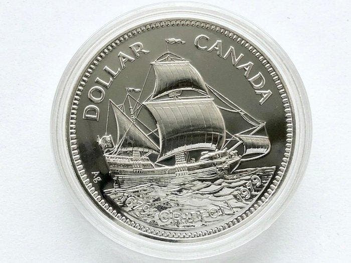 Canada. 1 Dollar 1979 - Zilver -300 Jaar Le Griffon, Postzegels en Munten, Munten | Europa | Niet-Euromunten