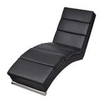 vidaXL Chaise longue kunstleer zwart, Verzenden, Nieuw