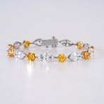 Armband - 14 karaat Witgoud - 13.50ct. tw. Geel Diamant, Nieuw