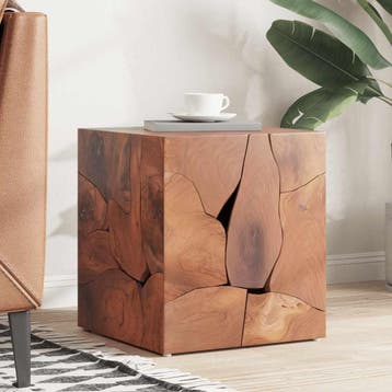 vidaXL Kruk 40x40x45 cm massief teakhout bruin, Huis en Inrichting, Verzenden, Nieuw
