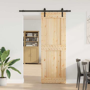 vidaXL Schuifdeur NARVIK 80 x 210 cm (152,5 cm) Naturel en, Verzenden, Nieuw