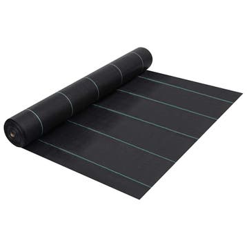 vidaXL Worteldoek 2x25 m PP zwart, Tuin en Terras, Verzenden, Nieuw