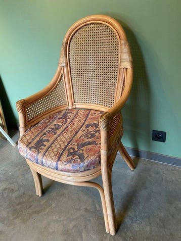 Stoel - Rattan - Rotan armstoel