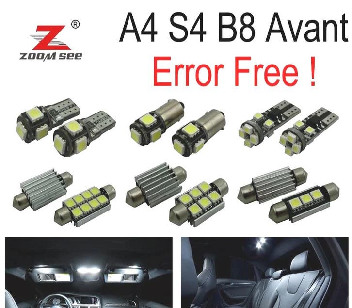 Kit 21 Ampoules Led Intérieur Pour Audi A4 B8 S4 Avant Estat, Auto-onderdelen, Verlichting, Verzenden