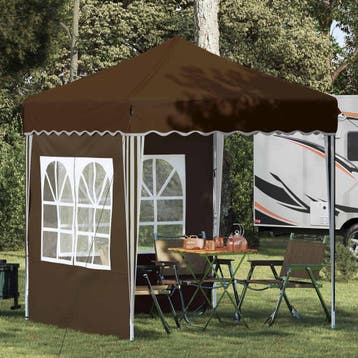 vidaXL Pop-up Feesttent 195 x 195 x 245 cm Taupe Oxford Stof, Verzenden