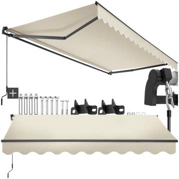 Zonnescherm Ornella met wandhouder - 300 x 250 cm, beige, Verzenden, Nieuw