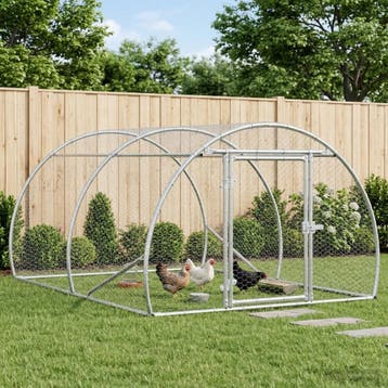 vidaXL Kippenhok zilver 200 x 150 x 100 cm Gegalvaniseerd, Verzenden