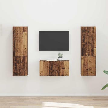 vidaXL Tv-meubelset 5 pcs Oud Hout Bewerkt hout, Verzenden, Nieuw