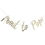 Gouden Letterslinger About To Pop 1,5m, Verzenden, Nieuw