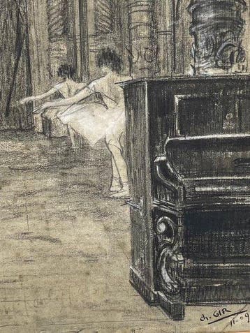 Charles Gir (1883-1941) - Danseuse - Balerine et piano (sans