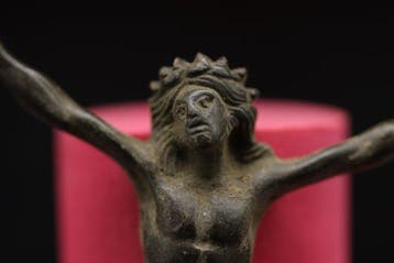 Renaissance Bronzen votief Corpus Christi - 6.2 cm (Zonder