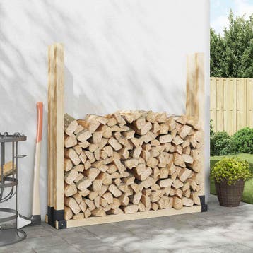 vidaXL Houtstapelhulp 2 st Antraciet 34 x 10 x 15 cm Staal, Verzenden, Nieuw