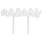 Taarttopper Mr&Mrs 11,7cm, Verzenden