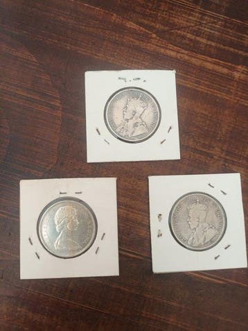 Canada. George V-Elizabeth II. 50 Cent 1916, 1929, 1966 (3, Postzegels en Munten