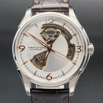 Hamilton - Jazzmaster Open Heart - H325650 - Heren -, Nieuw