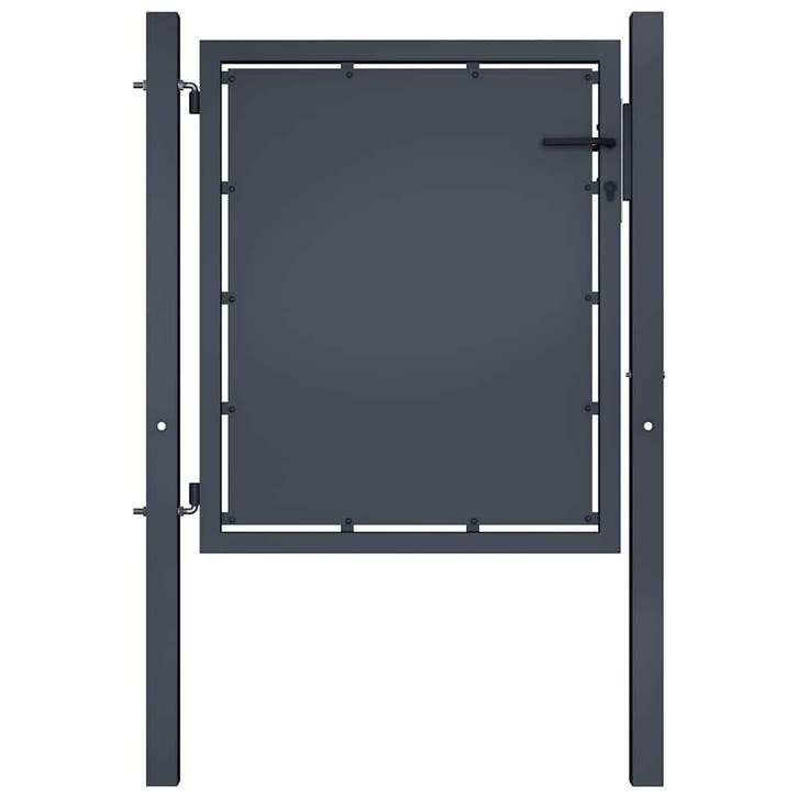 vidaXL Tuinpoort staal 100x75 cm antraciet, Jardin & Terrasse, Portes de jardin, Envoi