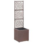 vidaXL Latwerkplantenbak verhoogd met 1 pot 30x30x107 cm, Verzenden