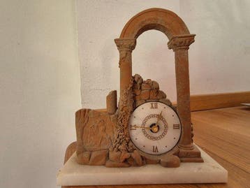 Horloge de cheminée avec automate - Style antique Marbre,