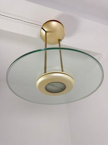 Plafondlamp - Glas, Metaal, Messing, Nieuw