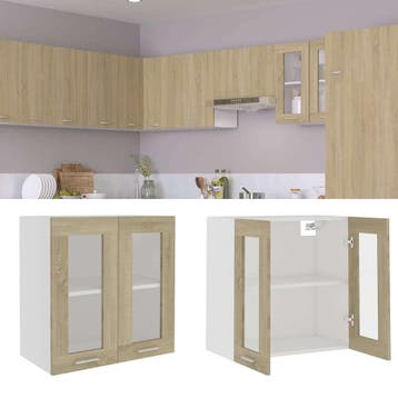 vidaXL Bovenkast Lyon 60x31x60 cm bewerkt hout sonoma, Verzenden