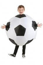 KIMU® Opblaas Kostuum Kinderen Voetbal 122 128 134 140 146 1, Ophalen of Verzenden, Nieuw