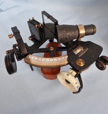 Vernier sextant - Hout - Henry Hughes & Son Ltd., Londen /