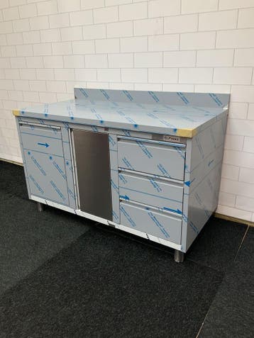 RVS werktafel 140 cm, Ophalen of Verzenden, Nieuw in verpakking, Inox Meubilair