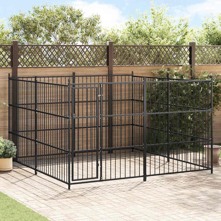 vidaXL Hondenkennel voor buiten 300x300x185 cm, Dieren en Toebehoren, Hondenbenches, Nieuw, Verzenden