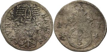 Dreier 1707, Muehlhausen (MuntenenBankbiljetten-Penningen), Postzegels en Munten, Penningen en Medailles, Verzenden
