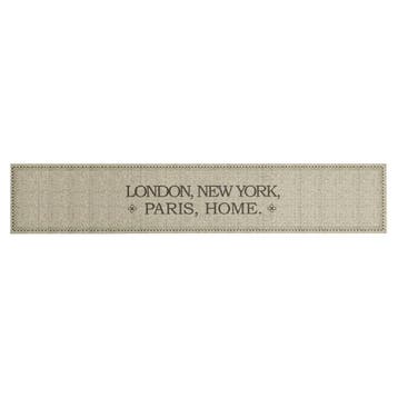 vidaXL Keukenmat wasbaar Home-tekst 60x300 cm fluweel, Verzenden, Nieuw