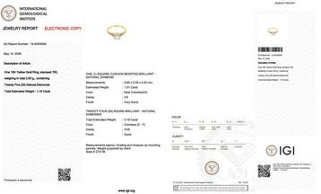 Zonder minimumprijs - Ring - 18 karaat Geel goud - 1.19ct.