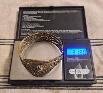 Sans prix de réserve - Bracelet Argent, Plaqué or - XRF, Bijoux, Sacs & Beauté