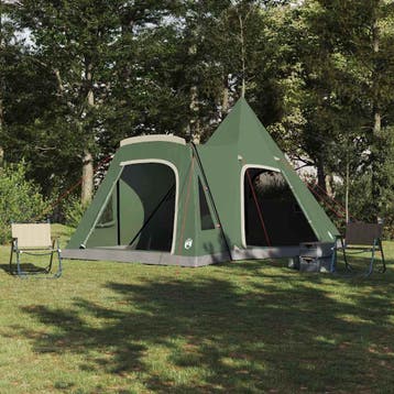vidaXL Teepee Tent voor 5 Personen met dak Groen 545 x 450 x, Verzenden