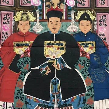 Chinese silk paintings of ancestral portraits - ning - China, Antiek en Kunst