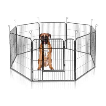 MaxxPet Hondenren Puppyren met 8 panelen - Staal - 78x78c..., Ophalen of Verzenden, Nieuw