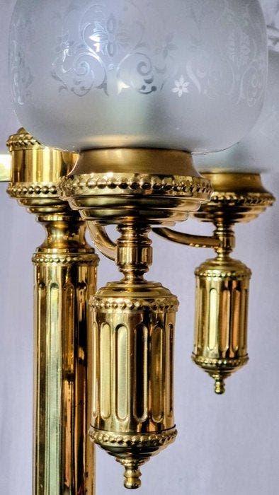 Staande lamp - Messing - Edel 1,43 m stuk, Maison & Meubles, Maison & Meubles | Autre