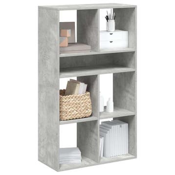 vidaXL Boekenkast 66x31x112 cm bewerkt hout betongrijs, Verzenden, Nieuw