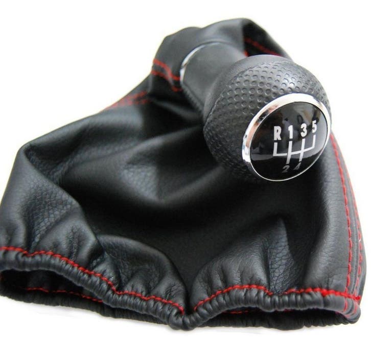 Pookknop Volkswagen Golf 3 meet Rode stiknaden 5 Versnelling, Auto diversen, Auto-accessoires, Nieuw, Verzenden