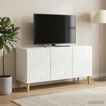 vidaXL TV Kast 99 x 34,5 x 50 cm Hoogglans Wit Bewerkt hout, Verzenden