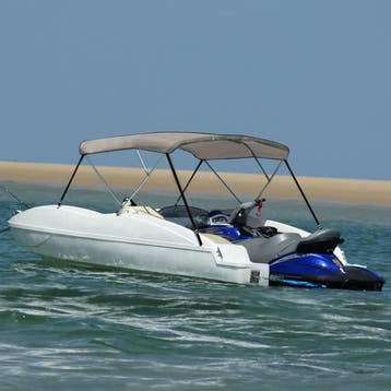 vidaXL Biminitop 3 bogen 183x180x137 cm grijs, Watersport en Boten, Verzenden, Nieuw