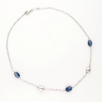 Halsketting - 18 karaat Witgoud - Spinel, Nieuw