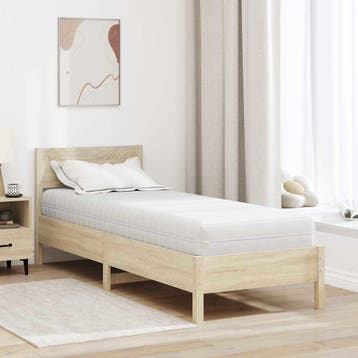 vidaXL Matras met Kokoslaag Medium stevig 80 x 200 cm Wit, Verzenden