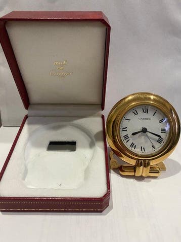 Bureauklok - Cartier - Vintage - Verguld messing - 1990-2000