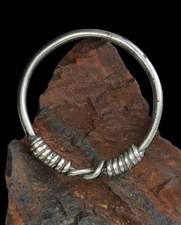 Époque Viking Argent Bague pendentif. Bon état. (Sans prix